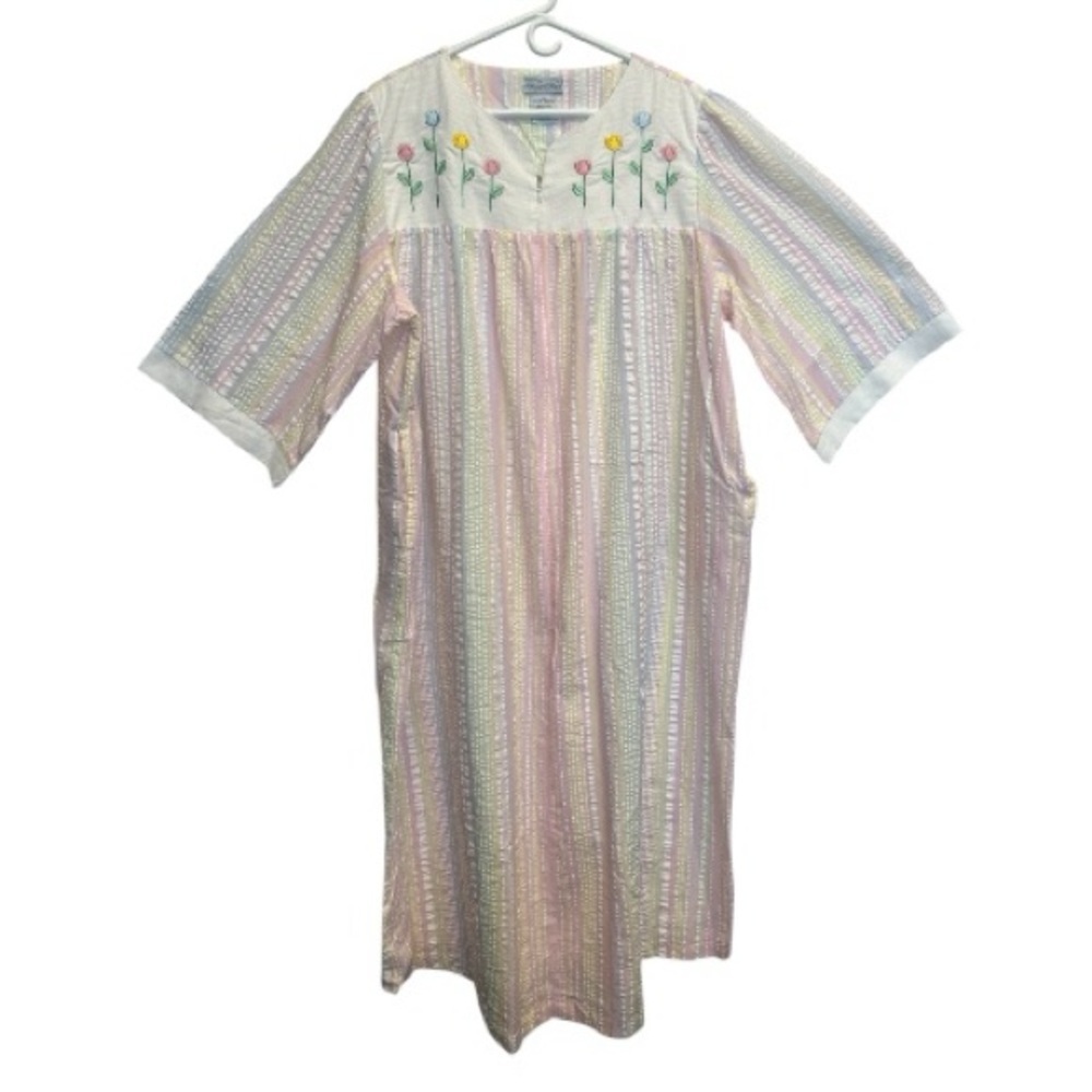 Woman Within Multicolor Striped Kids Casual Dress